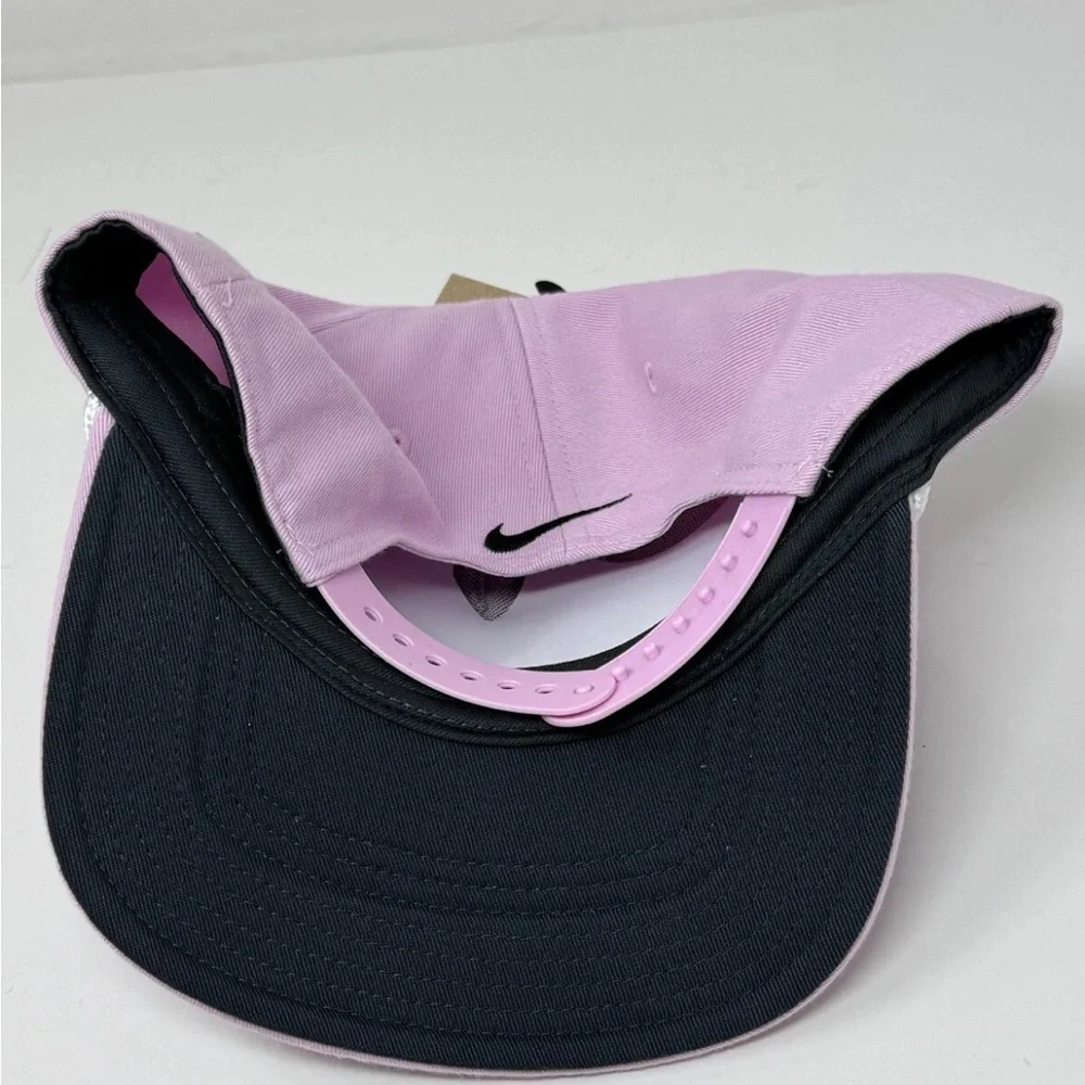 Nike Pro Structured Cap Hat Adult S/M L/XL Pink Snapback Adjustable Dri Fit Golf - Picture 6 of 6